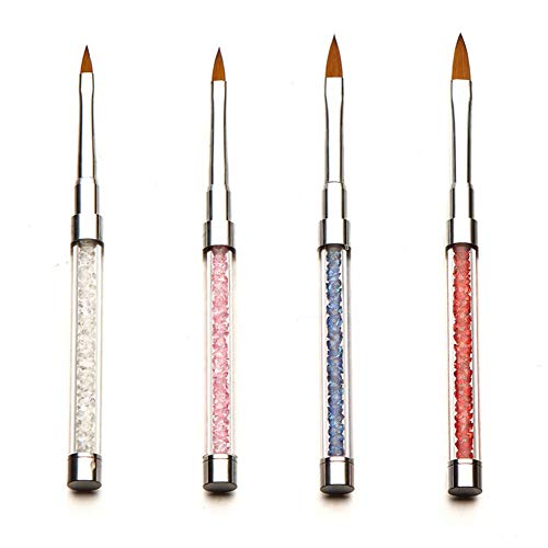 Durável DesignNail Art Gel Escova Alça Arte Pintura Design Forro DIY Manicure Ferramentas Vermelho