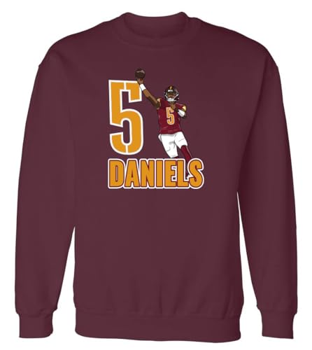 Jayden Daniels 5 Washington Crew Neck Sweatshirt