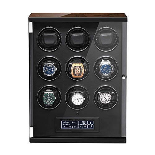 シャンデリアウォッチシェーカーLCDスクリーン自動ウォッチワインダーリモコンを備えたライト静かなモーターフレキシブルウォッチ枕男性女性ギフトシャンデリア