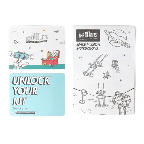 Image of The Off Bits Space Mission Educational Build Your Own Robot Toy, Stem Building Toys for Boys and Girls, Valentine Birthday Gift for Kids Montessori Play Kit, Steam Toys for Kids Ages 6 7 8 9+