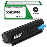 55B1000 Black Toner Cartridge with Chip Compatible Lexmark 55B1000 Toner Use for Lexmark MS331 MS431 MX331 MX431 MX432 MS331dn MS431dn MS431dw MX331adn MX431adn MX431adw MX432adwe Printer Ink