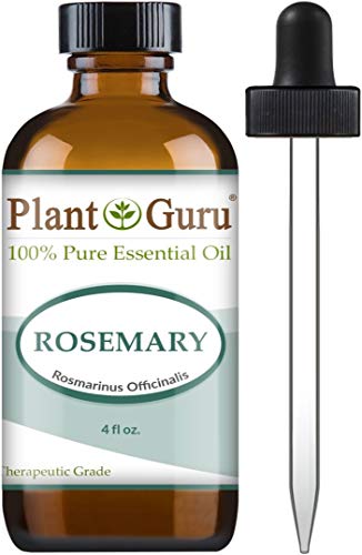 Rosemary Essential Oil 4 oz 100% Pure Undiluted Therapeutic Grade for Aromatherapy, Diffuser, Skin, Face, Body, Stimulates Hair Growth, Dandruff Control.