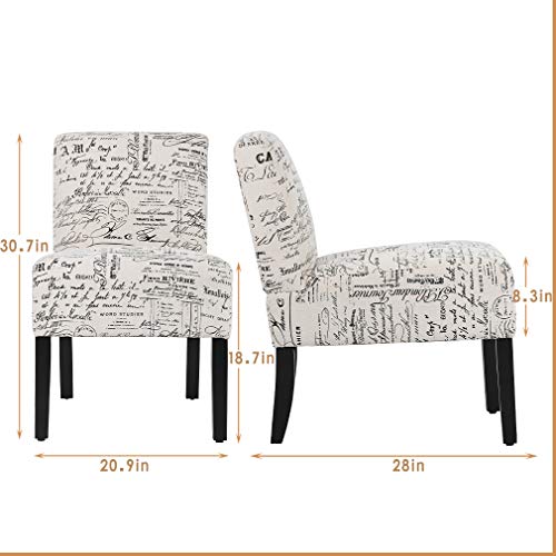 Dining Chairs Accent Chair Armless Chair With Solid Wood Legs Home Furniture For Urban Style Living Room Armless Chair Modern Accent Chair Elegant Design Modern Fabric Living Room Chairs #TOP6