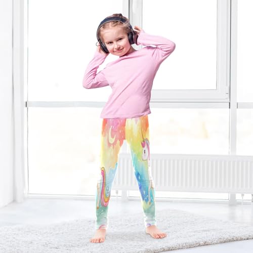 Toddler Girls Leggings Printed Yoga Pants Leggings Rainbow Sky Unicorn for Kids4