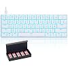 CHONCHOW 60% Mechanical Keyboard Gaming RGB Backlit with app Compact 61 Key Portable Mini Keyboard Blue MX Switch Compatible with Windows iMac Laptop PC Computer Office Gamer White, red Switch