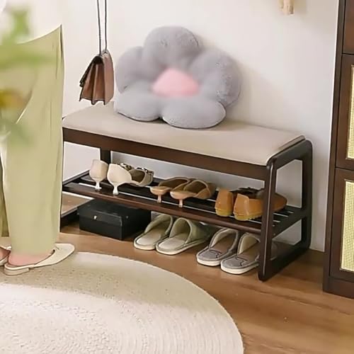Banc chaussure avec coussin confortable et coffre