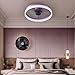 LIHETE Ceiling Fan with dimmable LED Light, Ceiling Fan with Light, Bedroom Living Room Lighting Tool