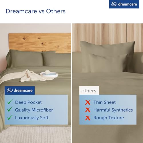 Image of DREAMCARE King Size Sheets Set - 6 pcs Breathable Cooling Sheets King Size