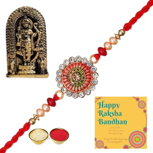 Webelkart Premium Combo Of 1 Rakhi Set For Bhaiya And Bhabhi With Ram Lalla Idol Statue for Car Dashboard Rakhi For Bhaiya Bhabhi, Lumba Rakhi For Bhabhi Rakshabandhan Gift, Krishna rakhi (B0CCL8FH5G) Amazon Price History, Amazon Price Tracker