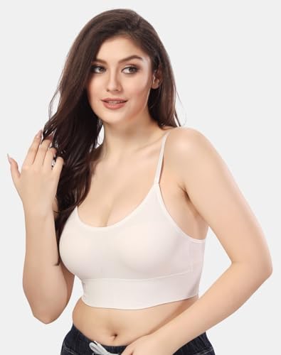 Image of Fabme Women's Nylon Blend Wire Free Casual Full-Coverage Molded Bra