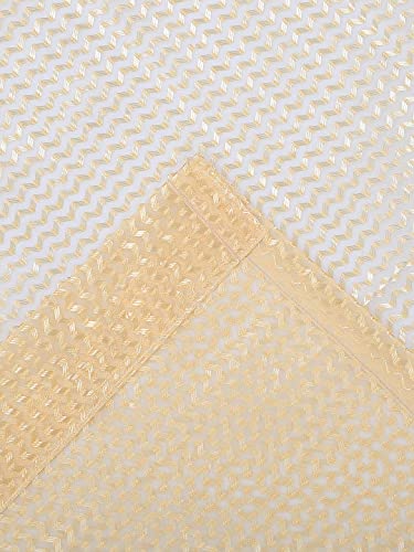 Image of Set of 2 Pcs Sheer Premium Lightweight Tissue Fabric Solid Gold Color Eyelet Door Curtain, 2 Pc Door Curtain 7ft