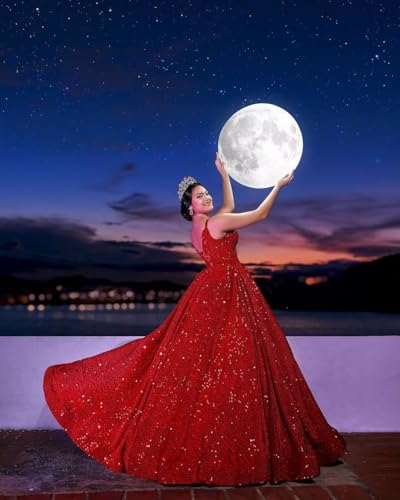 Sparkly Sequin Quincenera Dresses Glitter V Neck Ball Gown Sleeveless Puffy Dress Sweet 16 Dresses for Women2