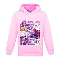 NAISISI Boys and girls Hoodie Children's Sweatshirt Top Hoodies sweatshirt 2-13y (Pink-120cm)