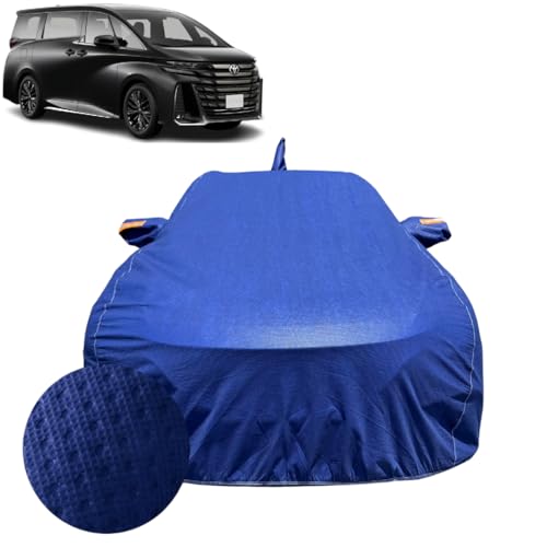 Image of Car Cover for Toyota Vellfire (2020-2026) | 100% Waterproof Cover with Reflective Mirror Pockets | Dustproof, Scratchproof, Heatproof Vellfire Car Cover |Soft Cotton Lining| Blue