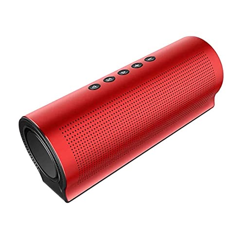 SMSOM Altavoces Bluetooth, Altavoces de Bluetooth inalámbricos portátiles con 1 0W HD Sonido y bajo, Manos Libres, Altavoces para el hogar, al Aire Libre, Viajar-Negro (Color : Red)