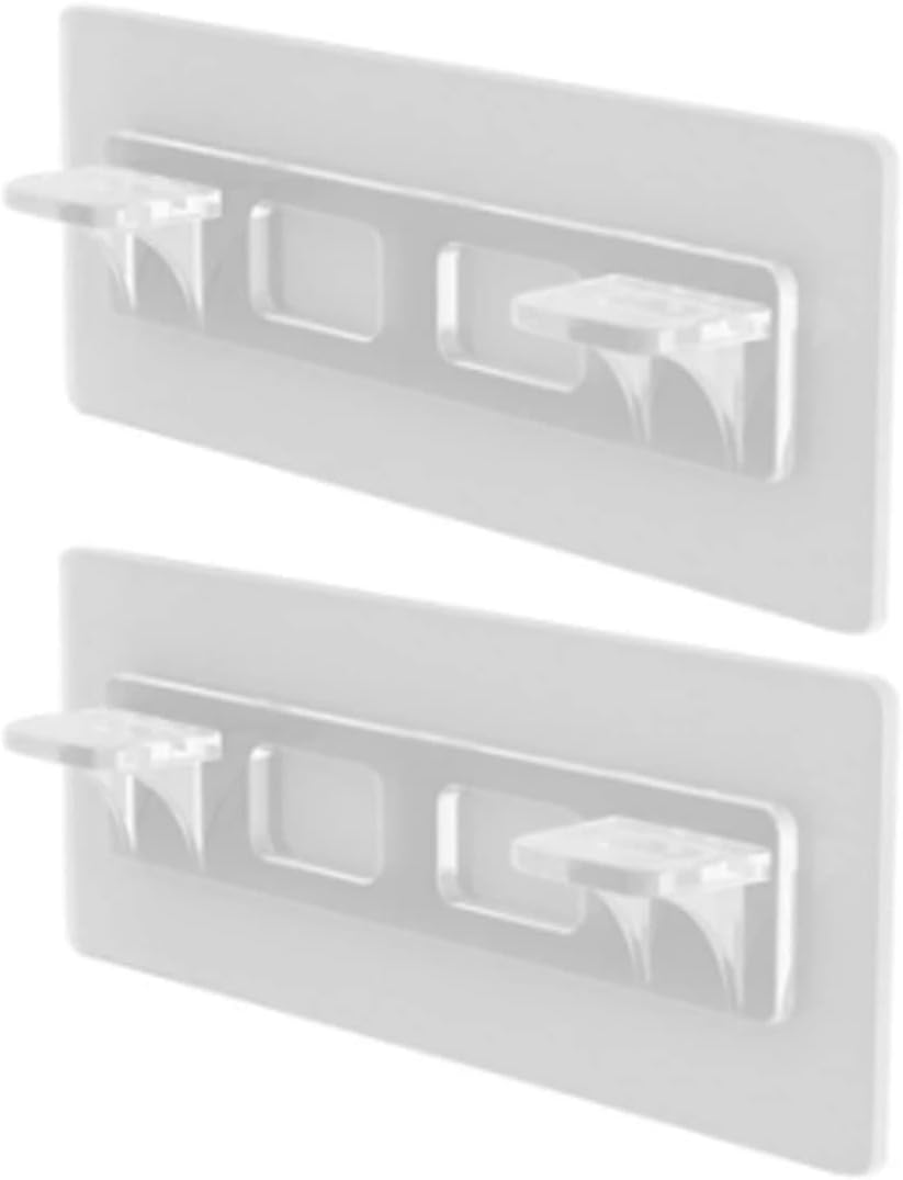 Storage Holders 2Pc Shelf Holder Support Clips Self Adhesive Pegs for Closet Cabinet