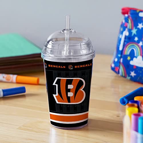 Image of Rico Industries NFL Football Rookie of The Year 12oz Acrylic Tumbler, Youth Tumbler with Swirly Straw