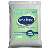 SMELLEZE Dead Animal Odor Eliminator - Strong Odor Removal - Natural & Safe Indoor & Outdoor Use - Granules, 50 lbs.