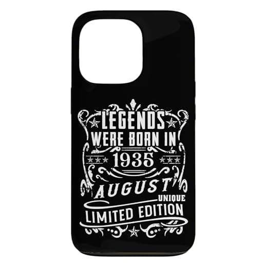 Carcasa para iPhone 13 Pro Cumpleaños Agosto 1935 Edición Limitada Regalo Legend