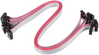 sourcing map IDC 10 Pins Connector Flat Ribbon Cable Female Connector Length 30cm 2mm Pitch,5pcs