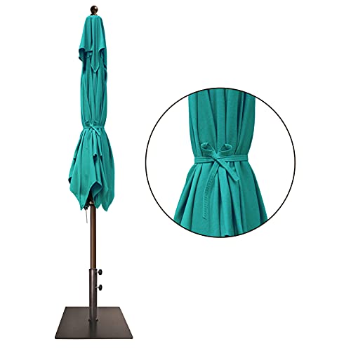EliteShade USA 10-Year-Non-Fading 6x6Ft Square Market Patio Umbrella, UPF 50+ UV Protection Performance Sun Umbrella, Heavy Duty Commercial Grade Outdoor Table Umbrella with Crank, Windproof Vented Top for Garden, Pool, Deck and Outdoor Playsets, Teal by EliteShade - Used condition - Image 7