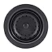 KONE 3-1/2 Inch Kitchen Sink Stainless Steel Basket Strainer Water Stopper with Drain Assembly, Black Finish Rustproof and Durable