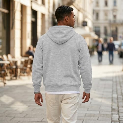Mens Hoodies Zip Up 1/4 Zip Big and Tall Fleece Classic Travel Hoodie - image 3