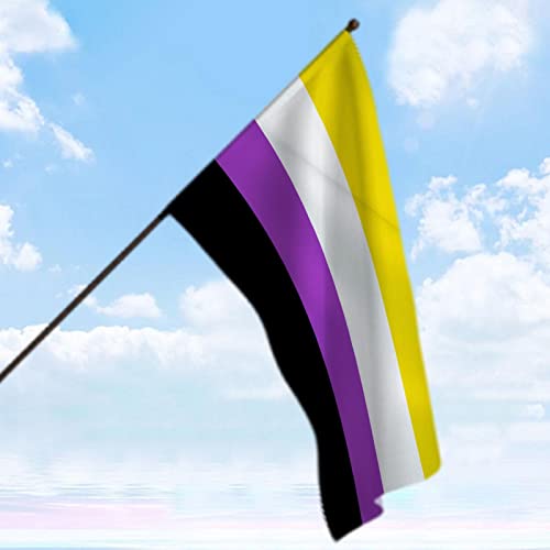 Bandeira do orgulho não binário - Bandeira Gay LGBTQ | Bandeiras grandes não binárias e pequenas ban