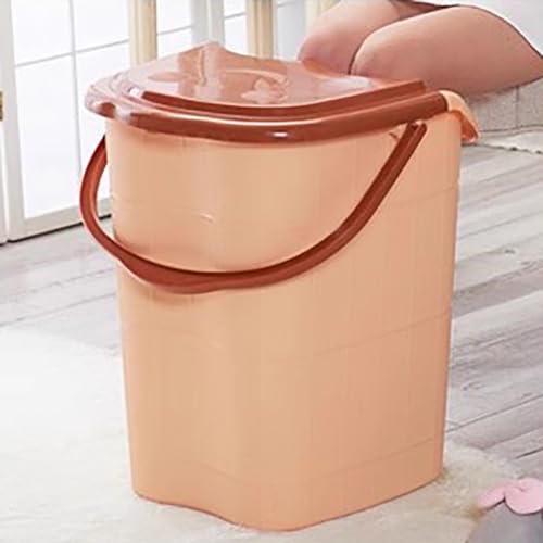 Bañera profunda de plástico para pies con rodillos miniatura 1
