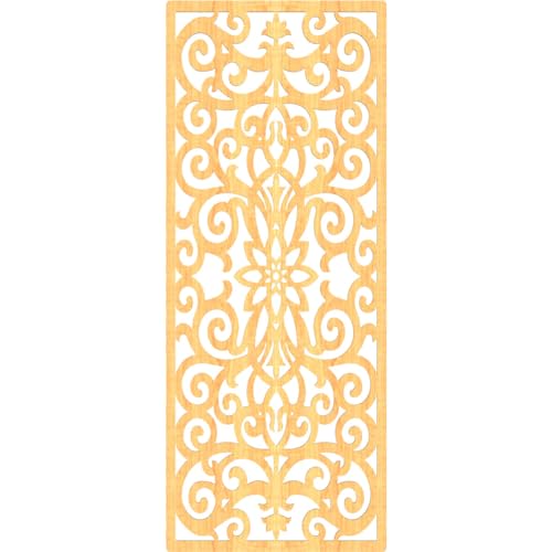 Image of Buel Decorative Pierced Fretwork Wood Wall Panels, 29 3 /8 inchW x 74 3 /8 inchH x 3 /8 inchT, Cherry