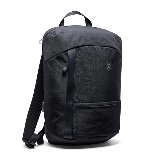 Chrome Industries Camden Backpack – 16L Travel Bag for Men and Women with Plush Knit Shoulder Straps Recycled Materials and Internal Laptop Sleeve – Black