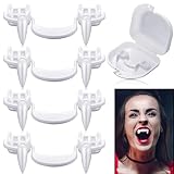 【Accessoire réaliste pour Halloween】: Grâce à leur conception unique, ces crocs rétractables de vampire zombie vous plongeront immédiatement dans l'univers terrifiant et réaliste des vampires. Petits et faciles à transporter, ces crocs de vampire rendront votre cosplay d'Halloween encore plus réaliste