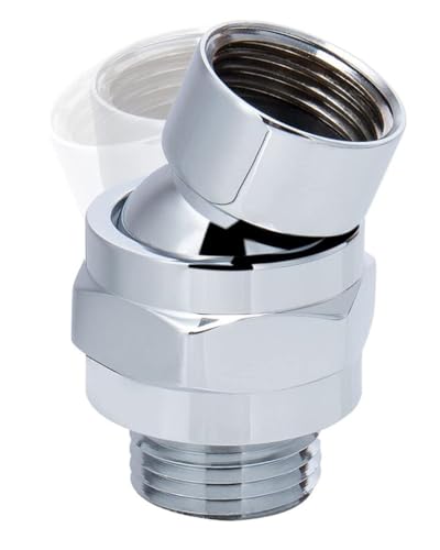QLEUIFT 1 pcs Rotule Pivotante en Laiton Réglable, Connecteur de Douche Rotule Pivotante, Rotule de Douche Adaptateur, Convient pour Connecter des Pommes de...