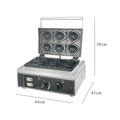 Taiyaki Waffeleisen, 6 Fische Form, 1550W, Antihaftbeschichtet, Waffelmaschine, Kommerzielle Snacks Maker Antihaft Waffel Bäcker – Bild 5