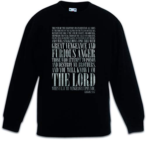 Sweatshirt Ezekiel 25:17 pullover noir pour enfants à imprimé graphique Urban Backwoods