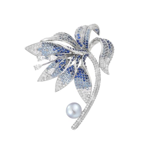 Image of Flower Brooch Pin Gold-Plated Enamel Brooch Lapel Pins Flower Jewelry for Women