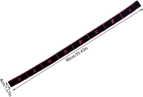 Miniatura 7 de 3 bandas de resistencia de fitness para estiramiento y yoga, banda de resistencia elástica con números con marcas claras, bandas elásticas de