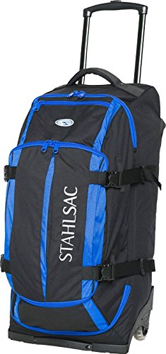 Stahlsac by Bare Curacao Clipper Rolling Dive Gear Duffel Travel Bag (Black/Blue)