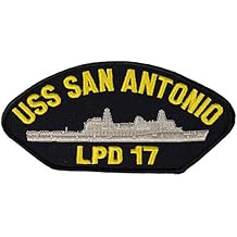 USS SAN Antonio LPD 17 Ship Patch - لون رائع - الأعمال المملوكة للمحاربين القدامى