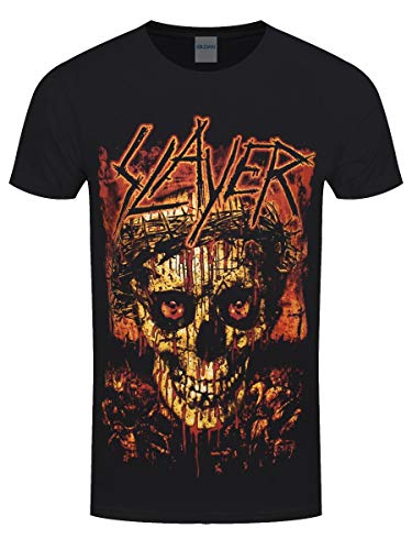 Slayer Men's Crowned Skull Short Sleeve T-Shirt, Black, Small