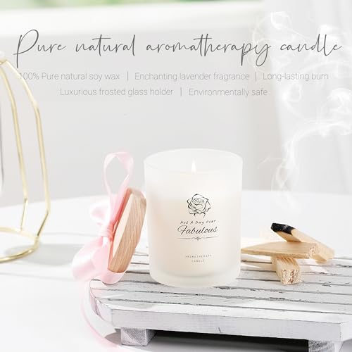 Coffret Cadeau Luxe pour Femme - Bougie Parfumée 350g, Bracelet Lave & Jaspe, Savon Rose Artisanal, Miroir de Maquillage - Idée Unique d'Anniversaire – vue 3