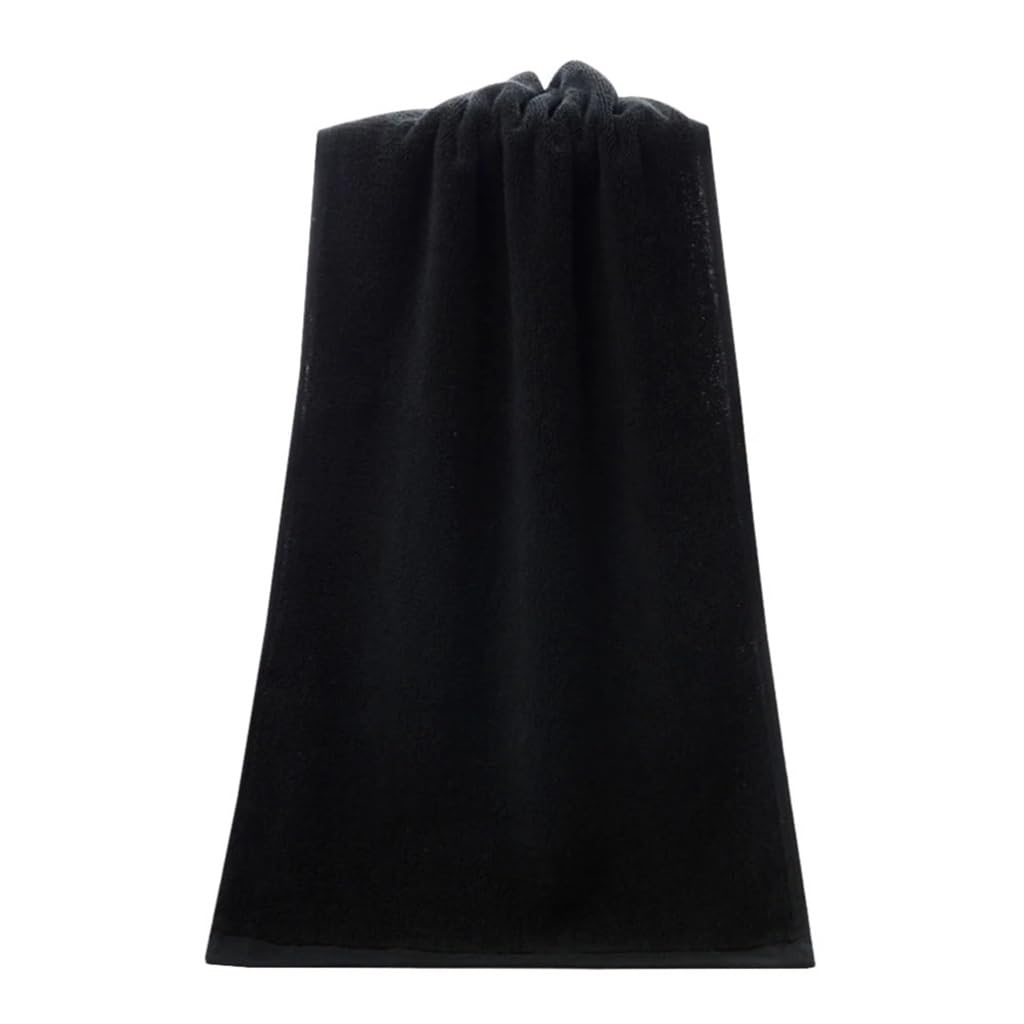 Serviette de douche noire en coton 35x75 cm idéale pour chambre et salle de bain