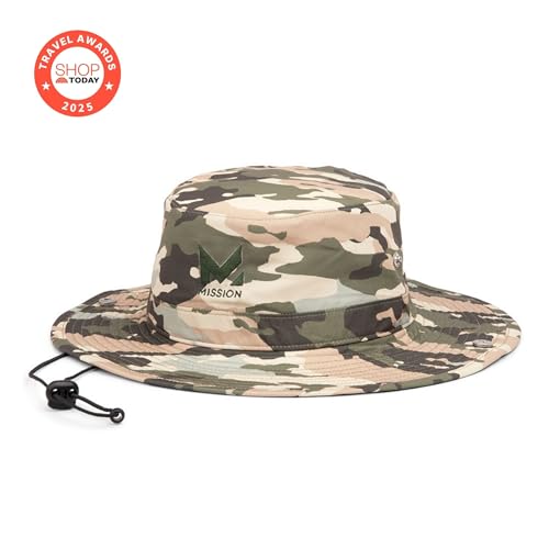 Image of MISSION Cooling Bucket Hat - Unisex Wide-Brim Hat for Men & Women - Lightweight, Foldable & Durable - Cools Up to 2 Hours