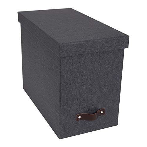 Caja archivadora Bigso Box de Sweden negra con 8 carpetas colgantes 1
