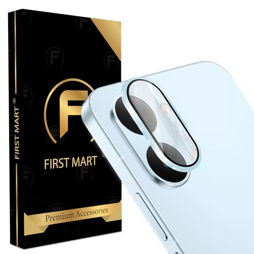 Image of FIRST MART Black Camera Ring Guard Protector for Poco X8 Pro Max | Tempered Glass with Metal Alloy Rings, HD Clear, Scratch Resistant, Case-Friendly | Pack of 1