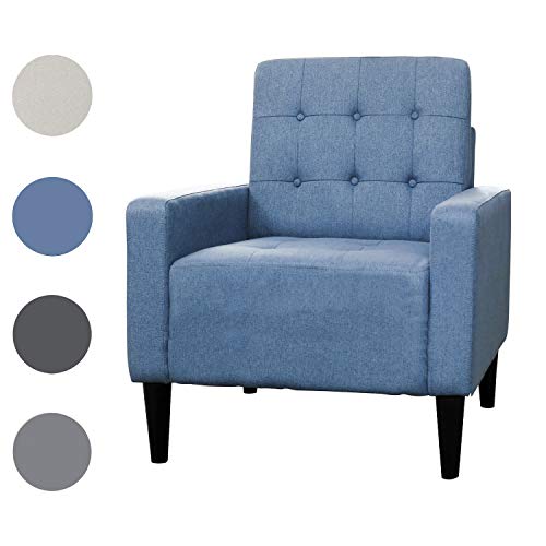Top Space Accent Chair Living Room Chairs Arm Chair Single Sofa Upholstered Gray