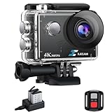 Xilecam Action Camera 4K/20M /WiFi/4*Zoom/2.4 G Remote Control 2 * 1350mAh Battery Waterproof Camera Underwater 131FT/170 Degree Wide Angle Sports Camera (4K+2.4G) X3R