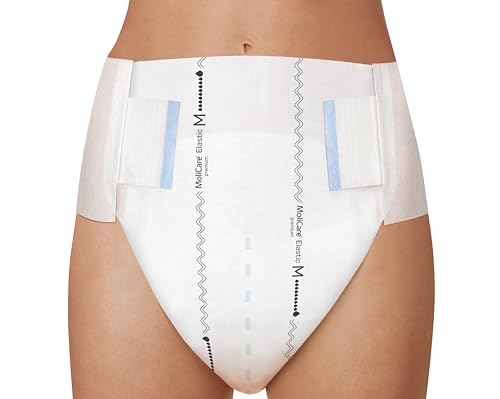 MoliCare premium Elastic Inkontinenzslips – 10 Tropfen | Hochsaugfähige Einwegwindeln für Männer und Frauen mit sehr schwerer Inkontinenz für die Nacht | Größe M | 14 Stück