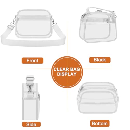 Image of Oraben Clear Bag for Stadium Events Clear Purse Stadium Bag Satchel Handbags for Sports Events Concerts Festivals | Stadium Approved