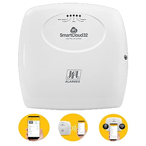 Alarme Smart Cloud 32 Jfl Com Módulo Integrado Wi-fi E Cabo
